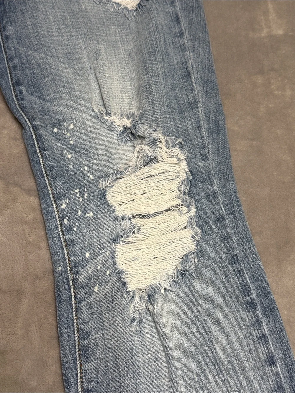 JB Light Wash Distressed Paint Splatter Boyfriend Fit style JB82155LT Item 72504
